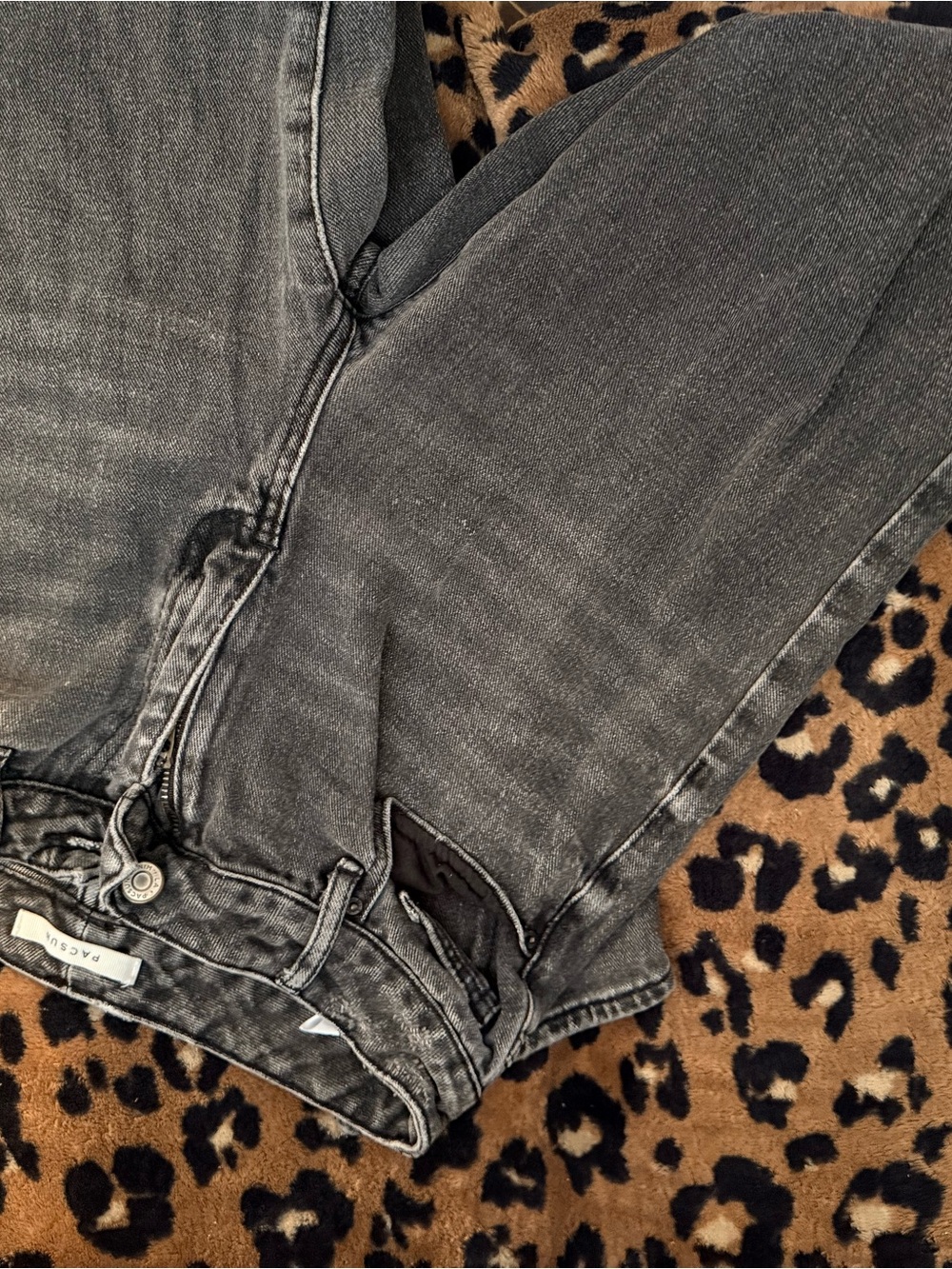 PacSun Women's Straight Leg Washed Gray Jeans
